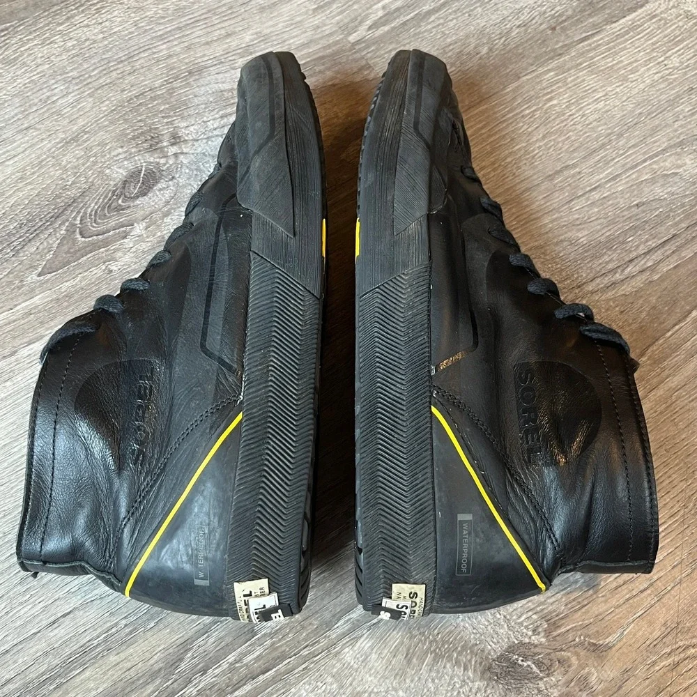 Sorel Grit Waterproof Chukka Sneakers Black Leather Mens 11 UK 10 EU‎ 44